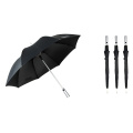 Long Stick Auto Open Golf Umbrella Solid Color Fiber Frame